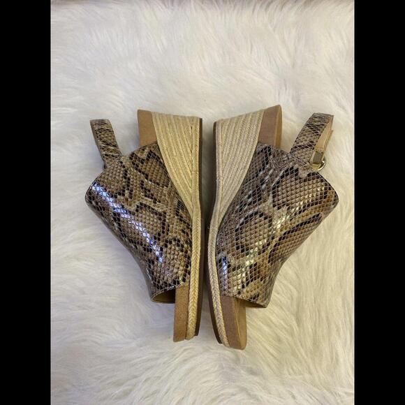 Sole Society Espadrille Slingback Snake-Print Wedge Shoes 8M “So Kellyn” WOMENS - Picture 6 of 12